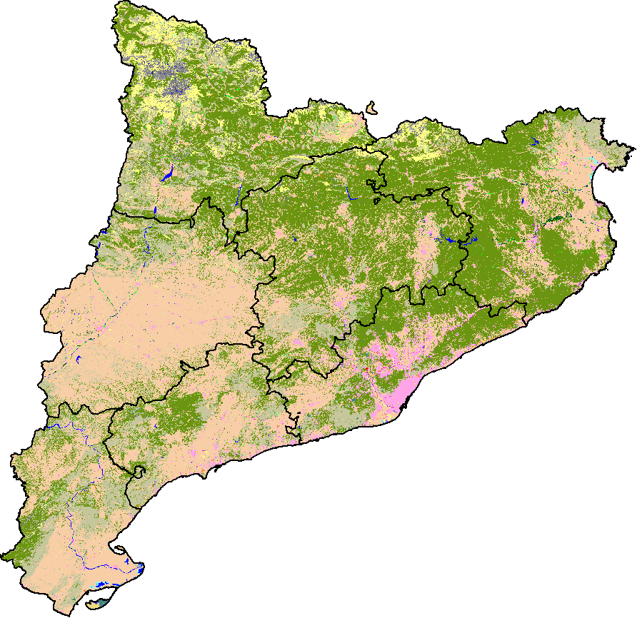 Mapa de Cobertes del Sl per vegueries