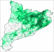 Proporció de bosc per municipi